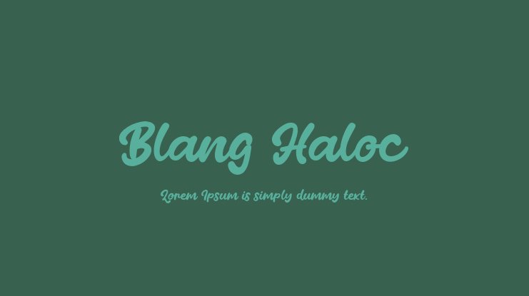 Font Blang Haloc