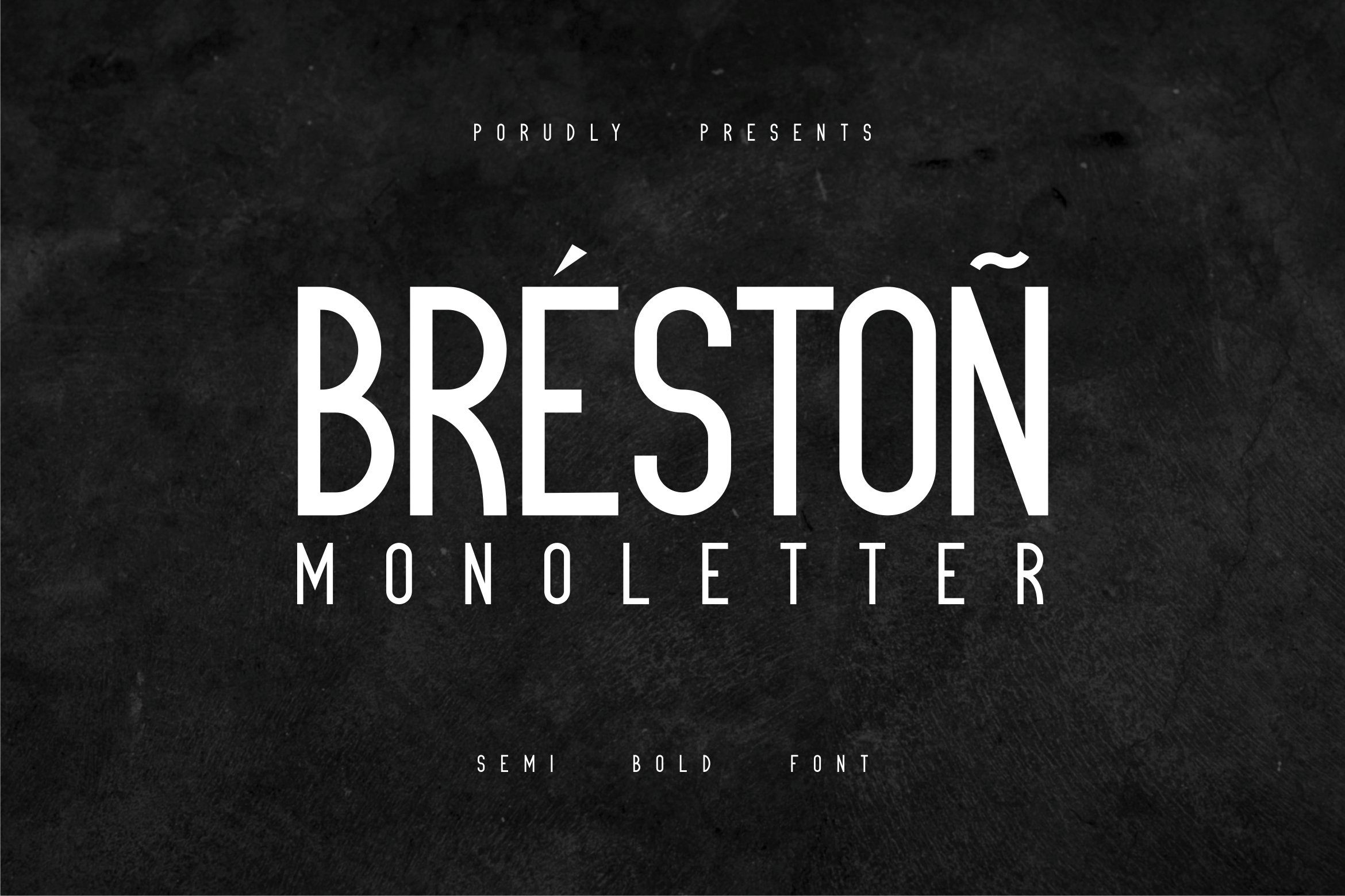 Font Breston Monoletter