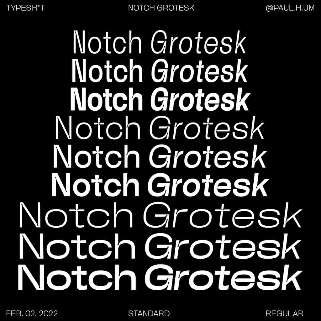 Font Notch Grotesk