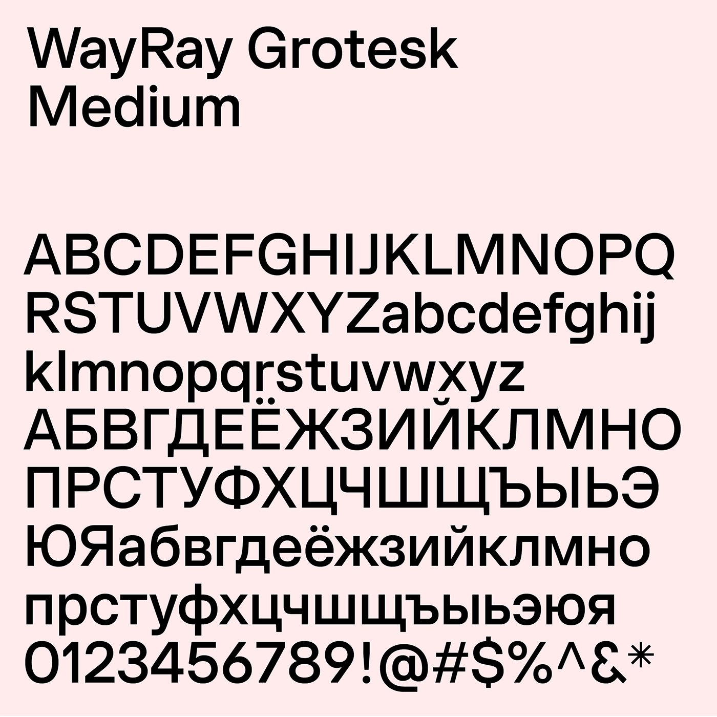 Font WayRay Grotesk