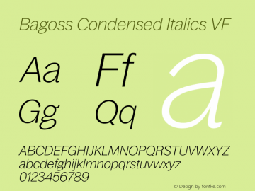 Font Bagoss Condensed