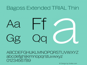 Font Bagoss Extended