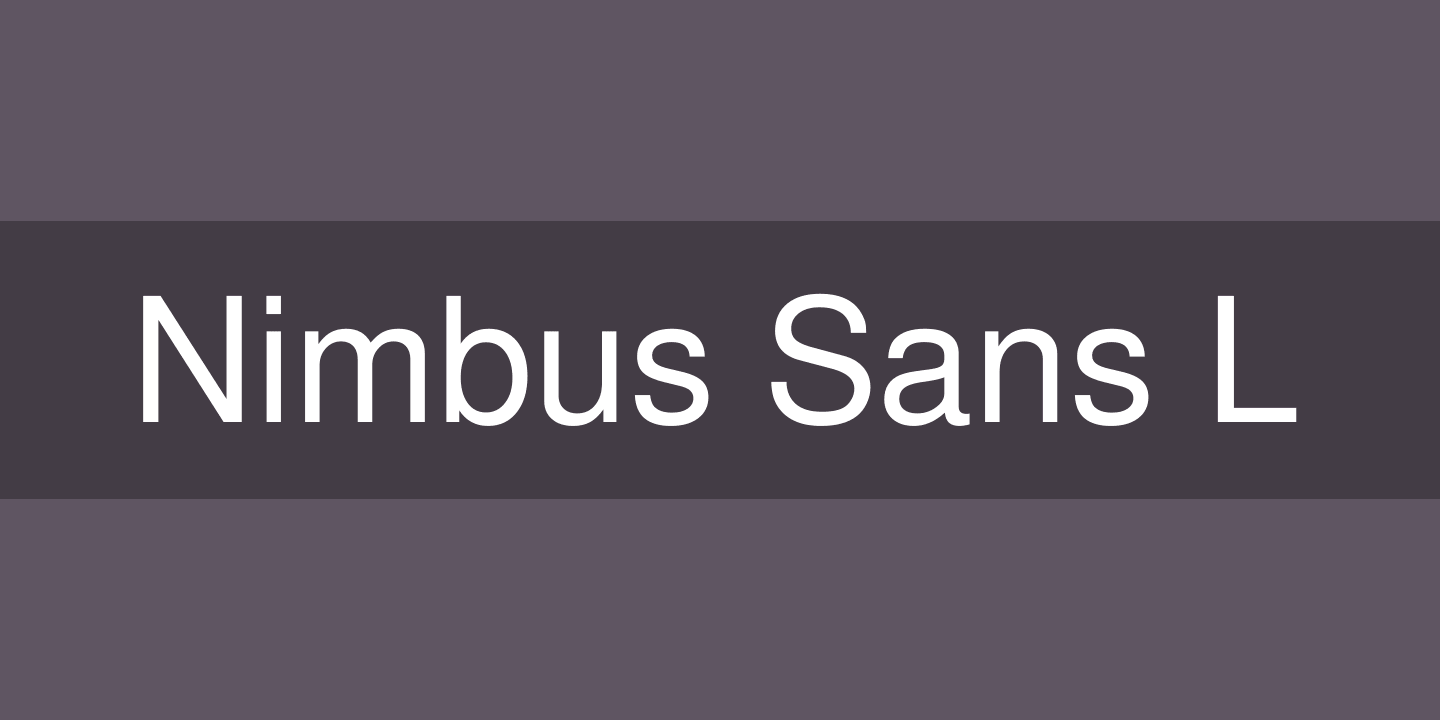 Font Nimbus Sans L
