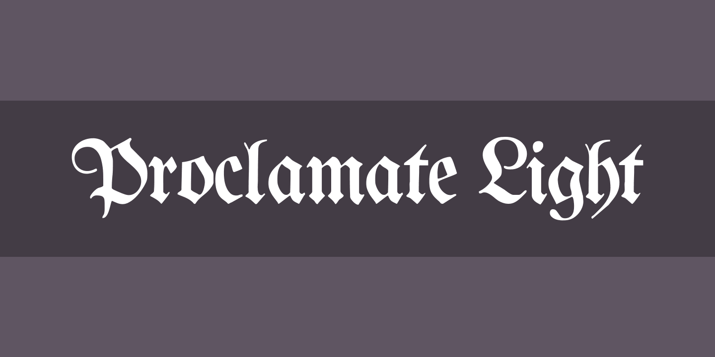 Font Proclamate Light
