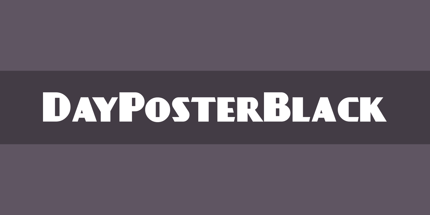 Font DayPosterBlack