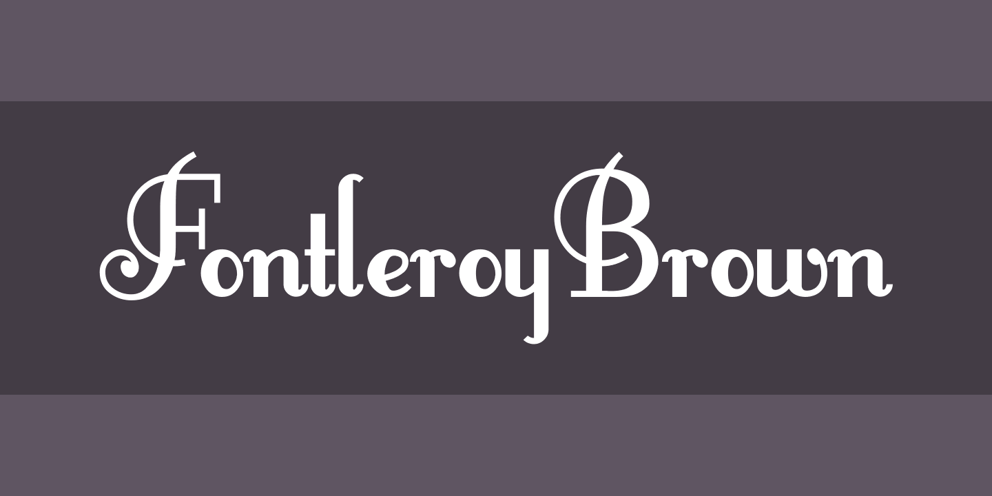 Font FontleroyBrown