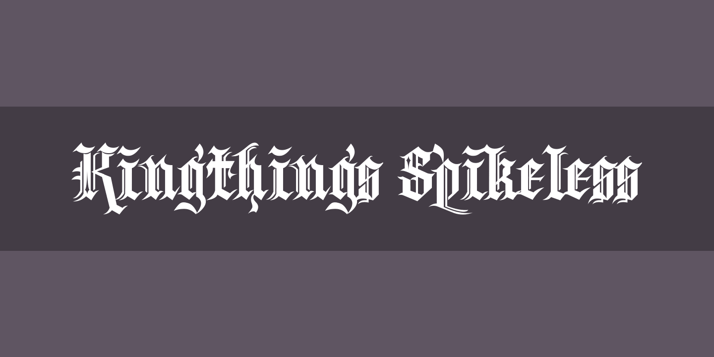 Font Kingthings Spikeless