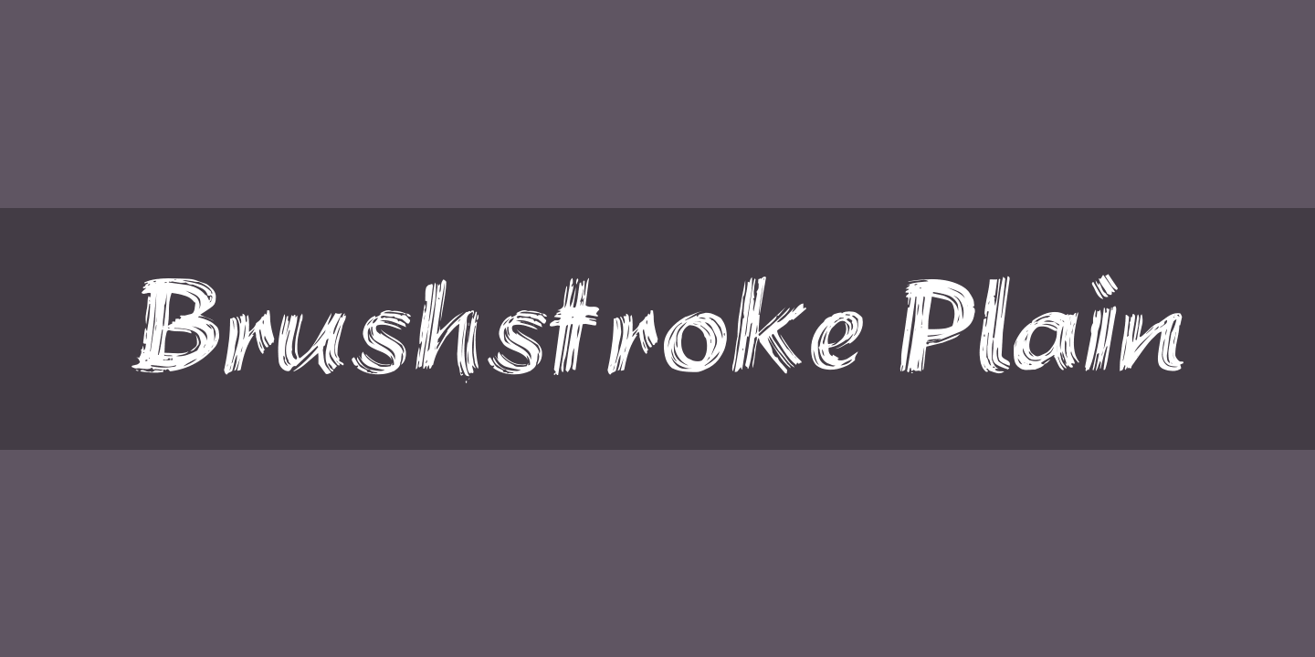 Font Brushstroke Plain