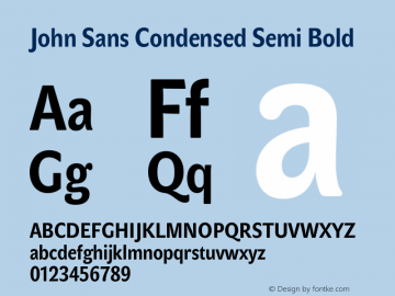 Font John Sans Condensed