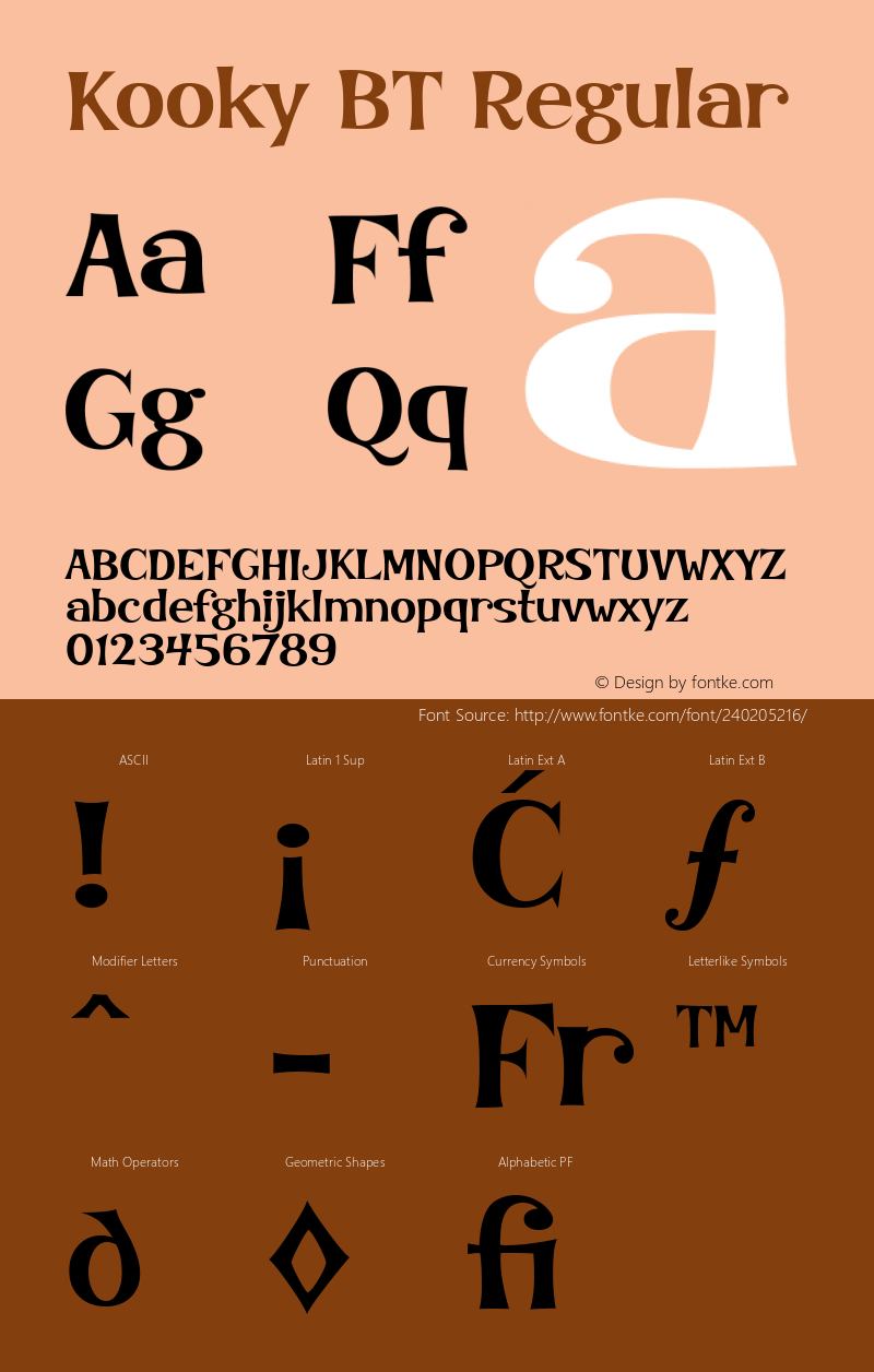 Font Kooky BT