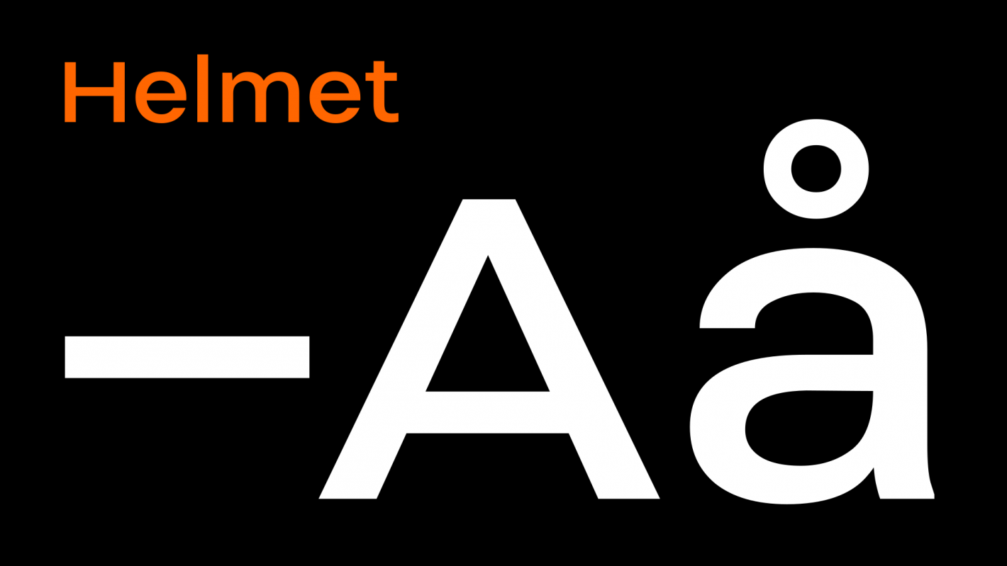 Font Helmet Neue