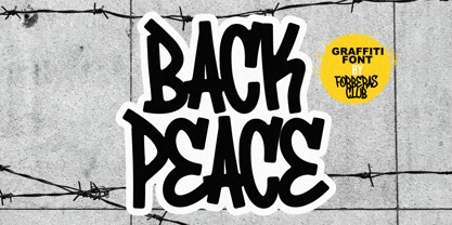Font Back Peace