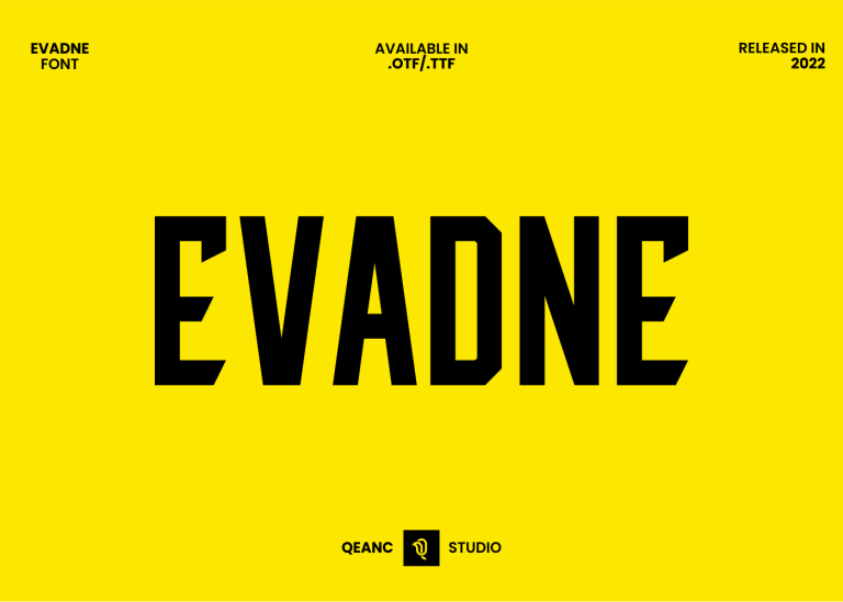 Font Evadne by Qeanc
