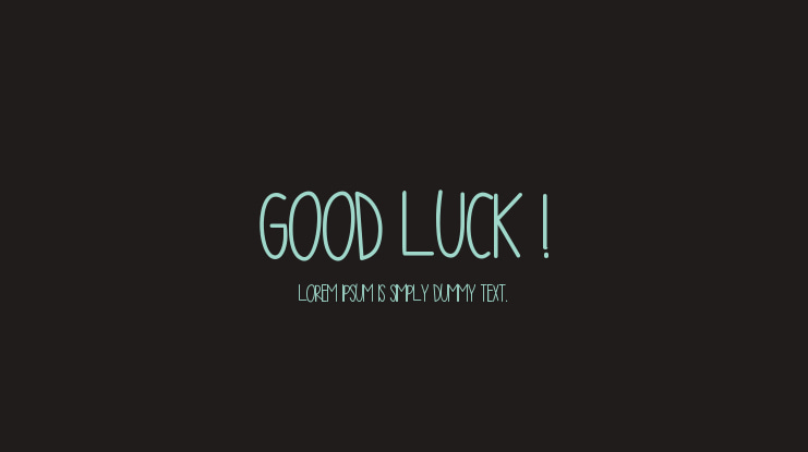 Font Good Luck