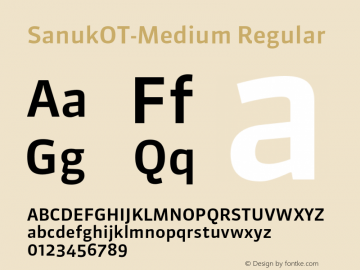 Font Sanuk OT