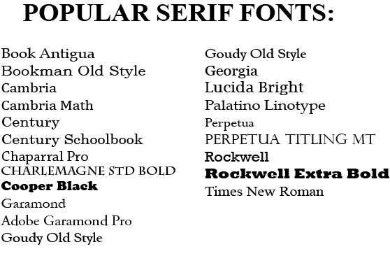 Font Common Serif