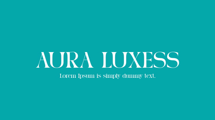 Font AURA LUXESS