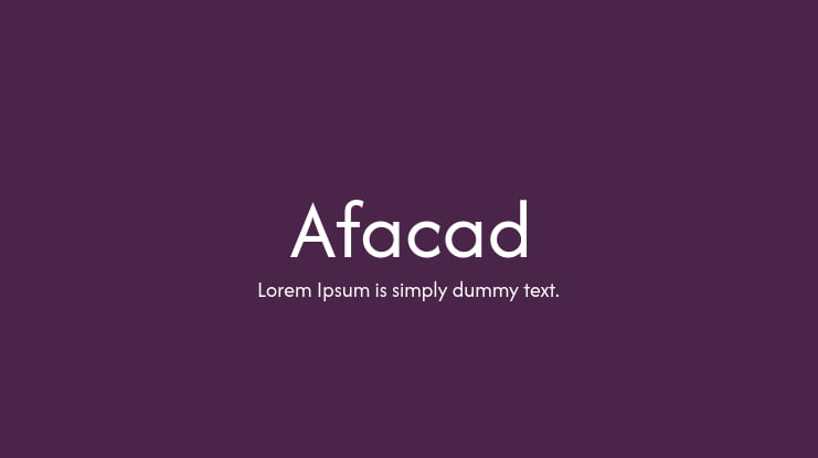 Font Afacad