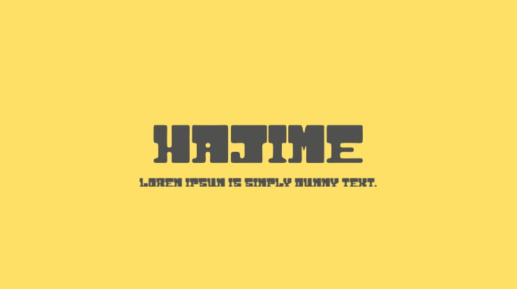 Font HAJIME