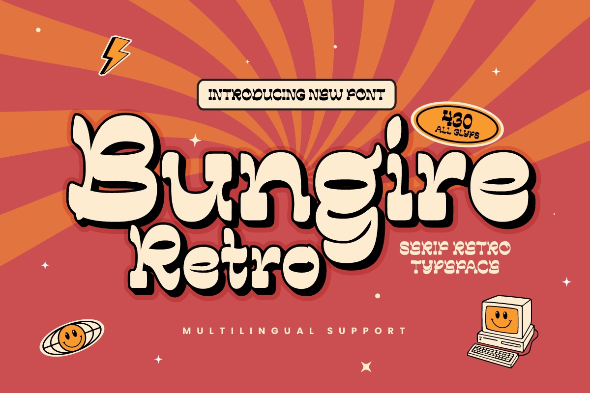 Font Bungire Retro