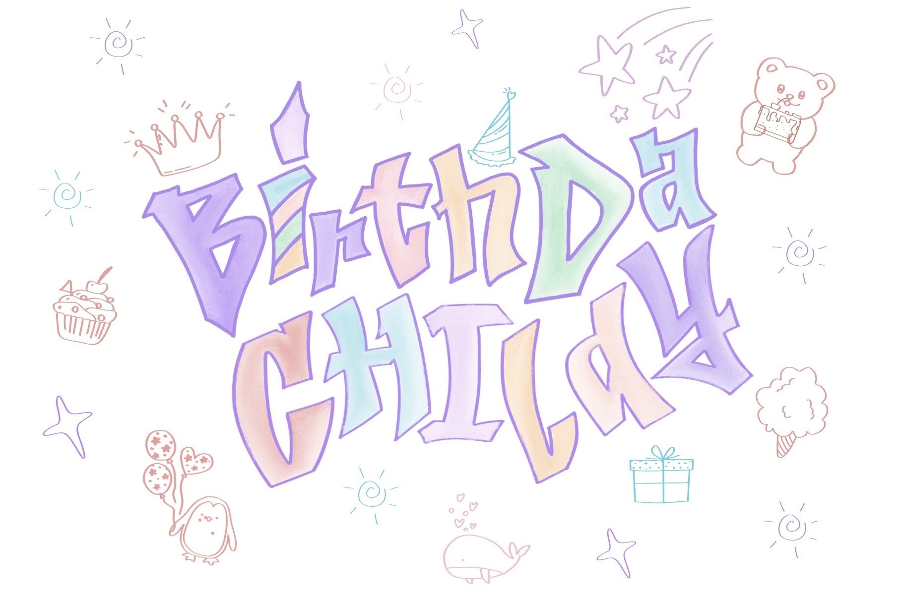 Font Birthday Child