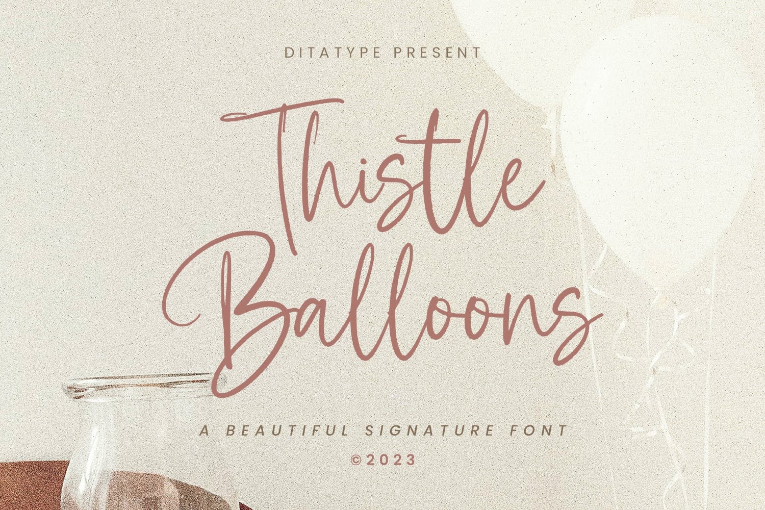 Font Thistle Balloons