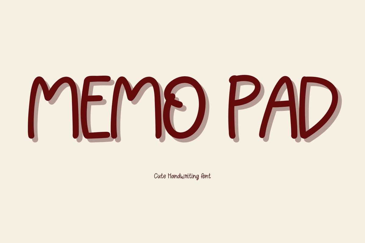 Font Memo Pad