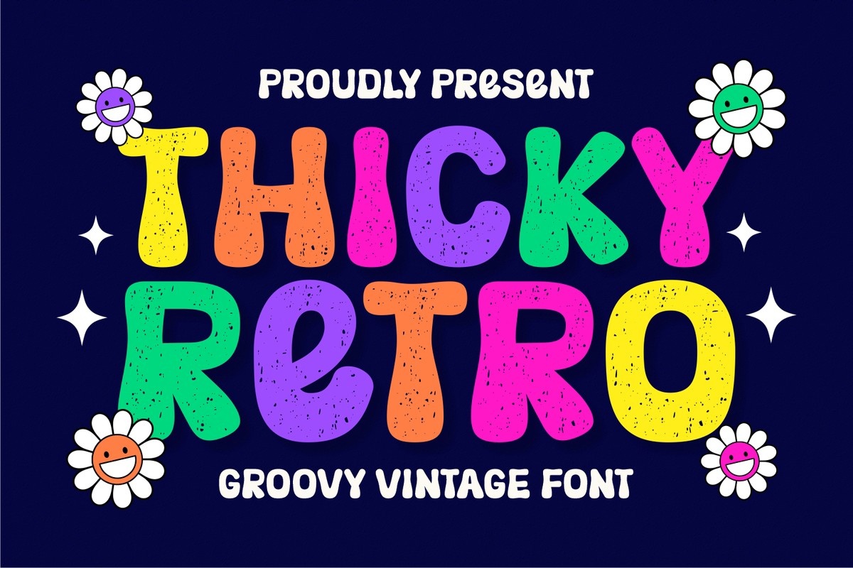 Font Thicky Retro