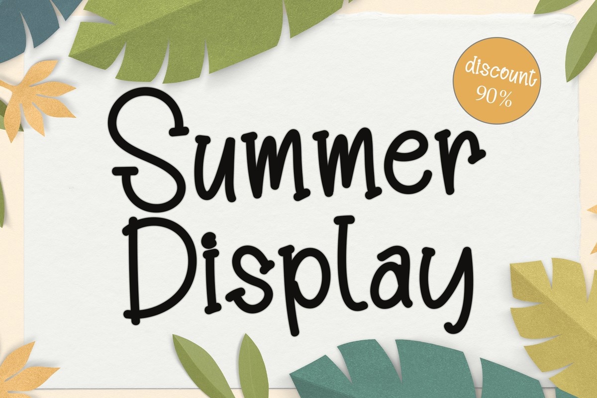 Font Summer Display