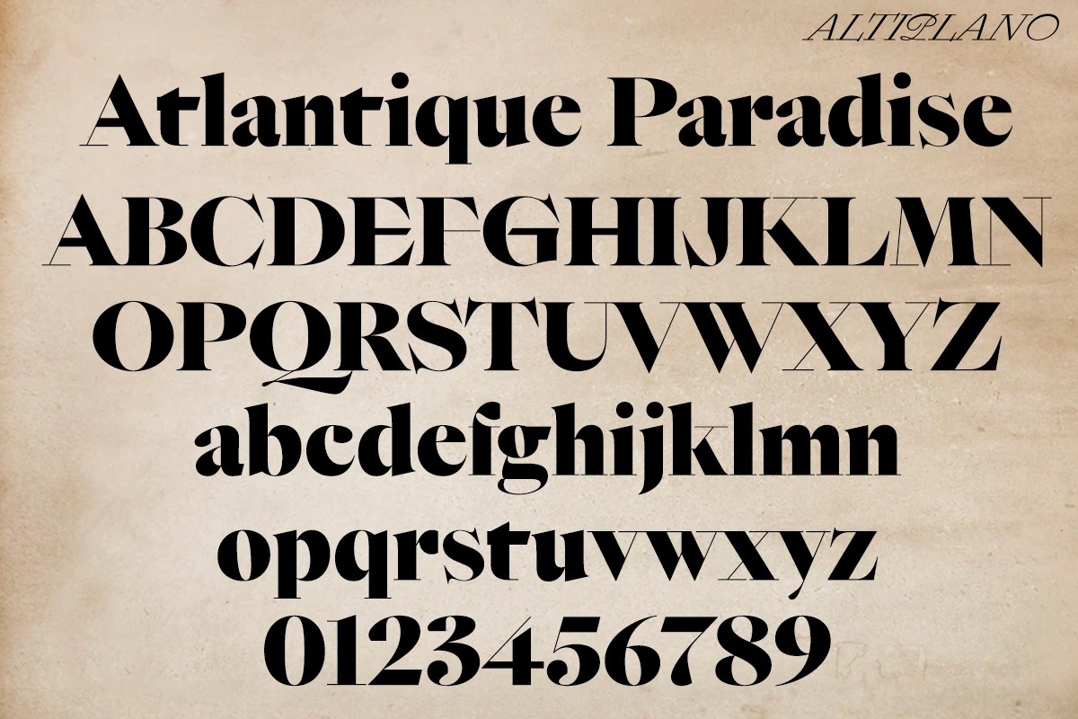 Font Atlantique Paradise