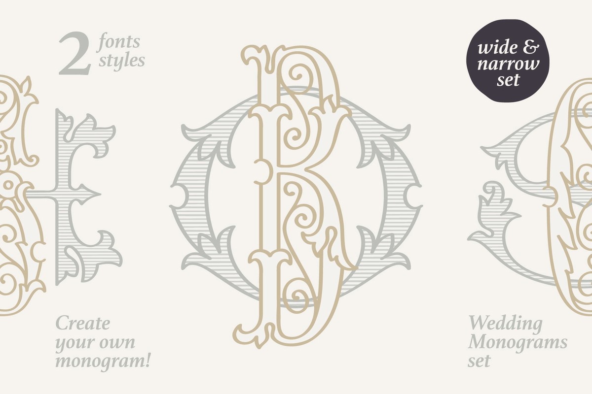 Font Wedding Monograms