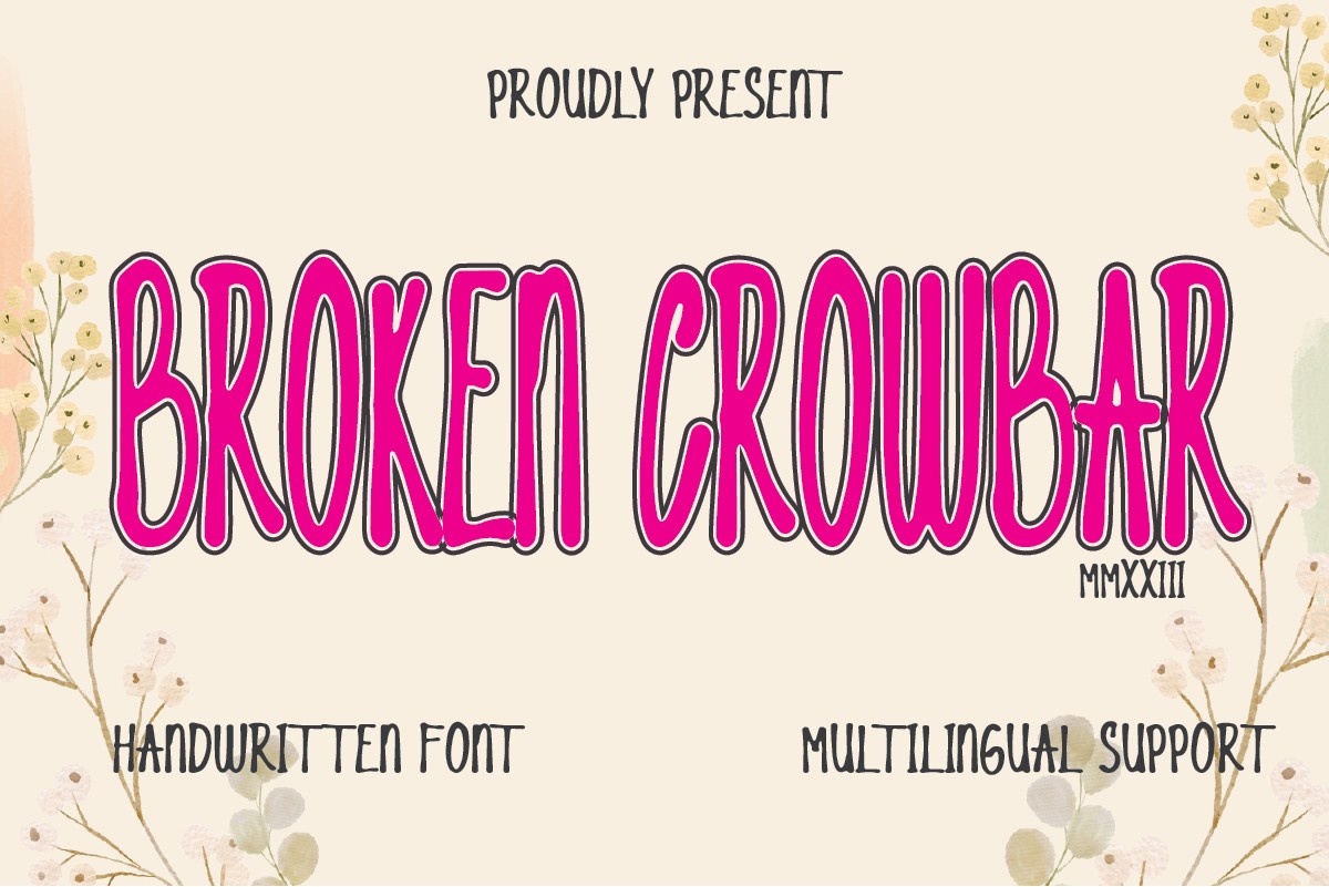 Font Broken Crowbar