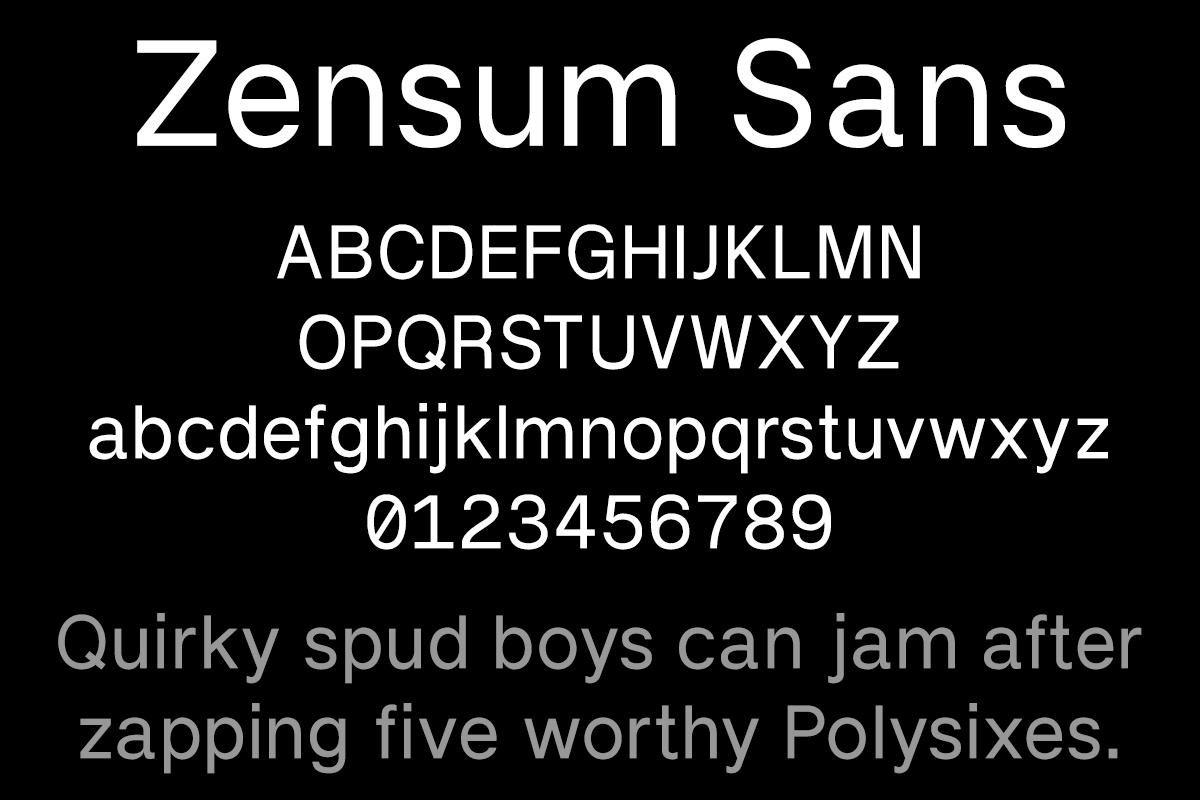 Font Zensum Sans