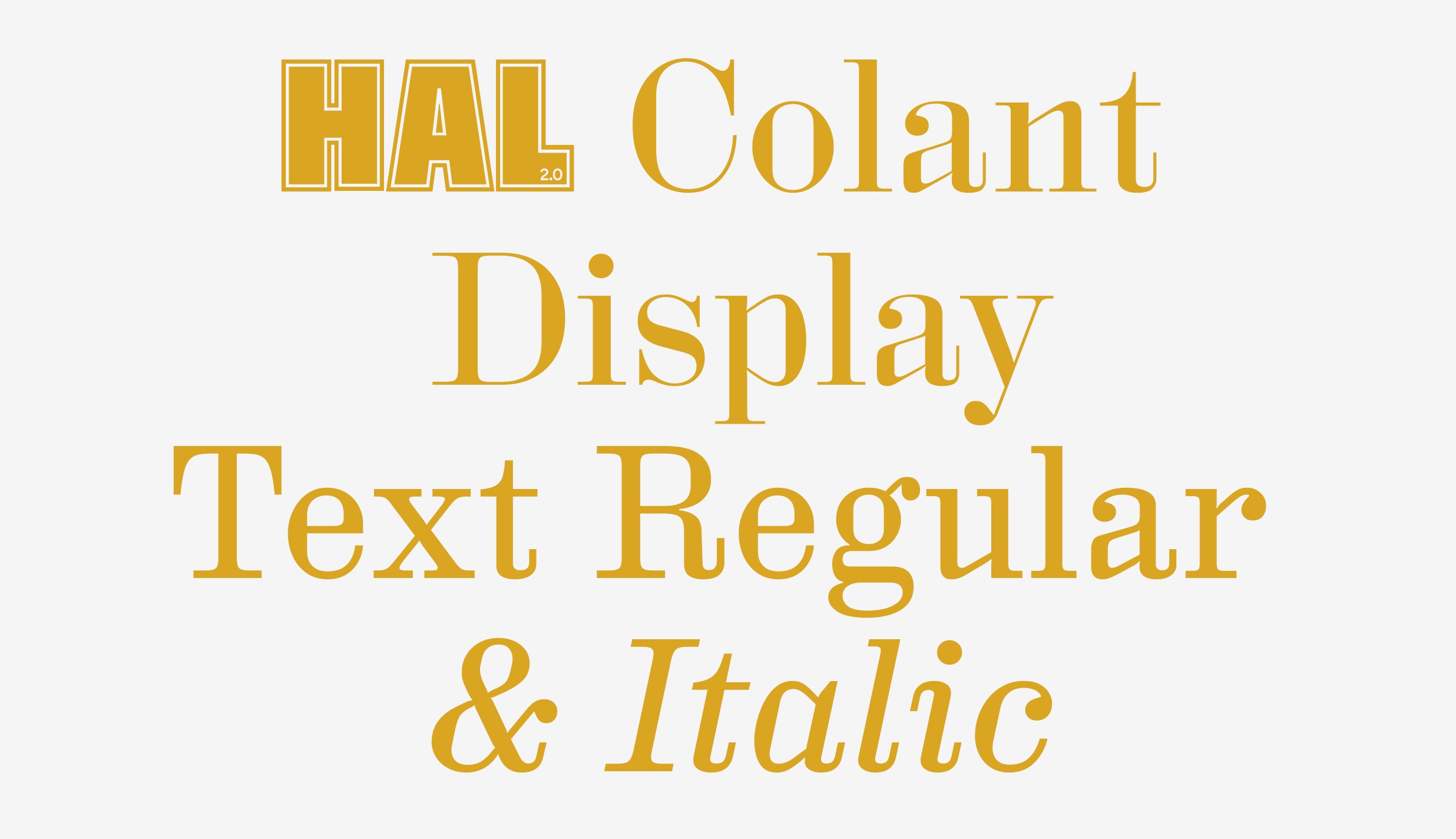 Font HAL Colant 2.0
