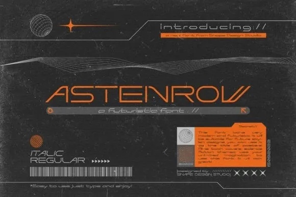 Font Astenrow Futuristic