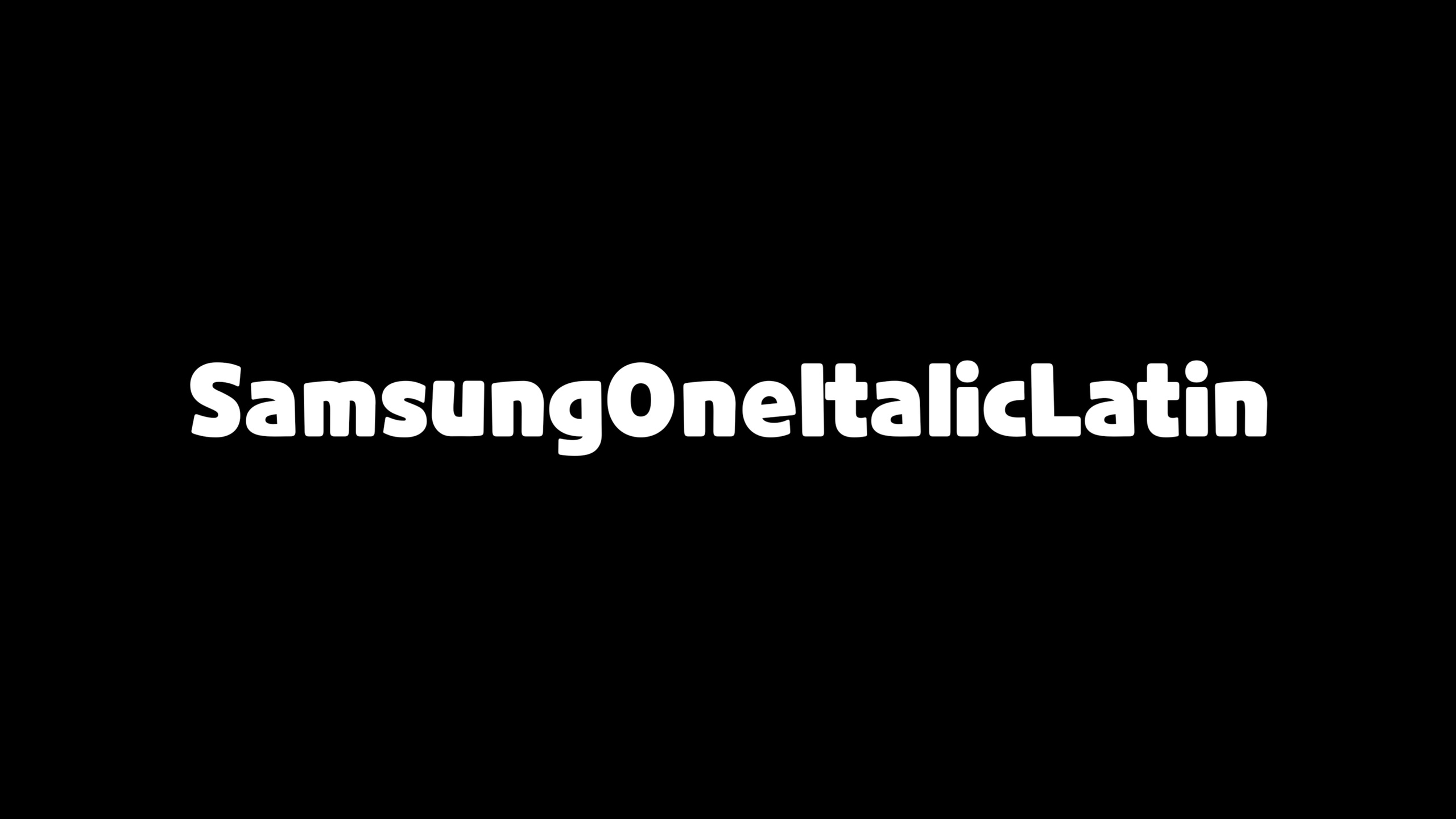 Font SAMSUNG ONE ITALIC LATIN
