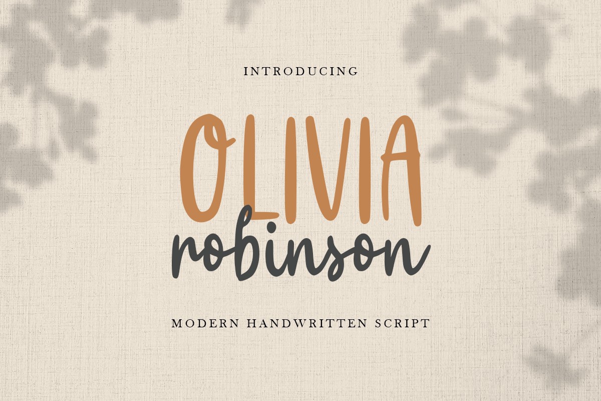 Font Olivia Robinson