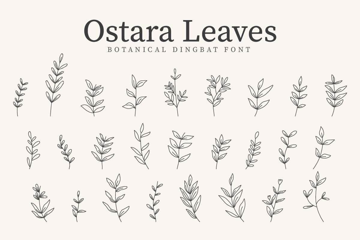 Font Ostara Leaves