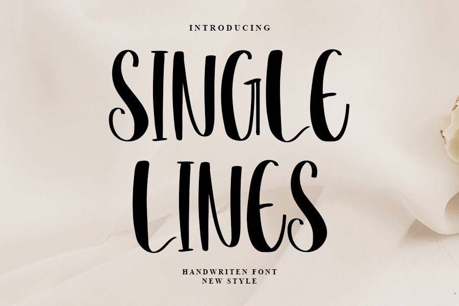 Font Single Lines