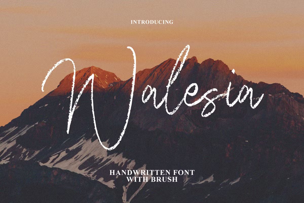 Font Walesia Signature Brush