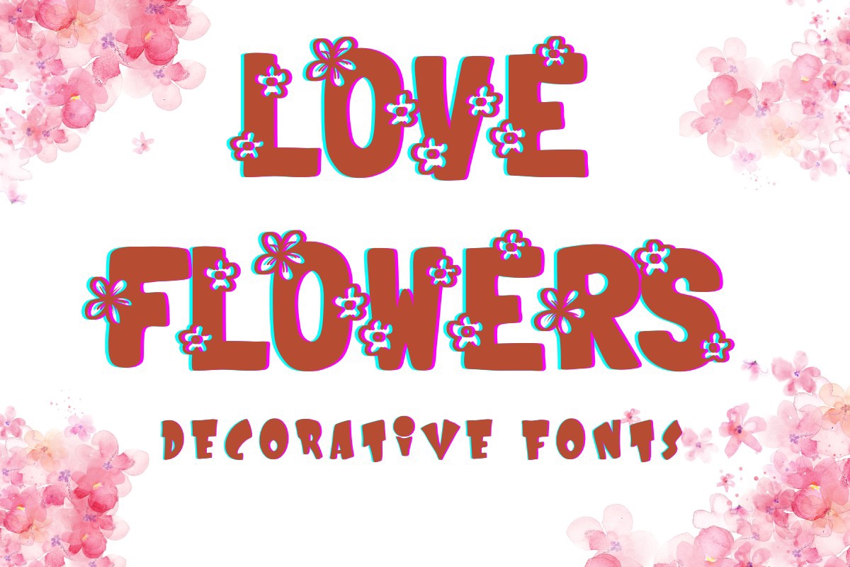 Font Love Flowers