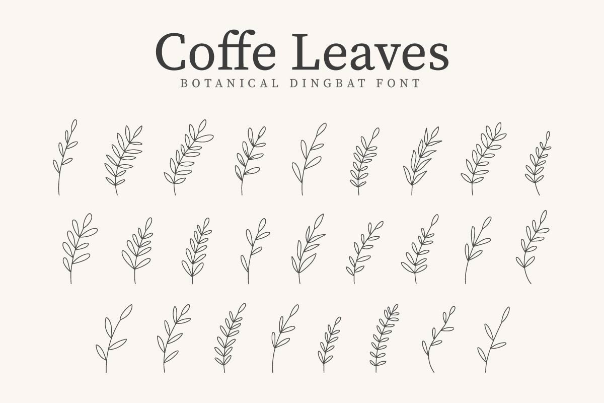Font Coffe Leaves