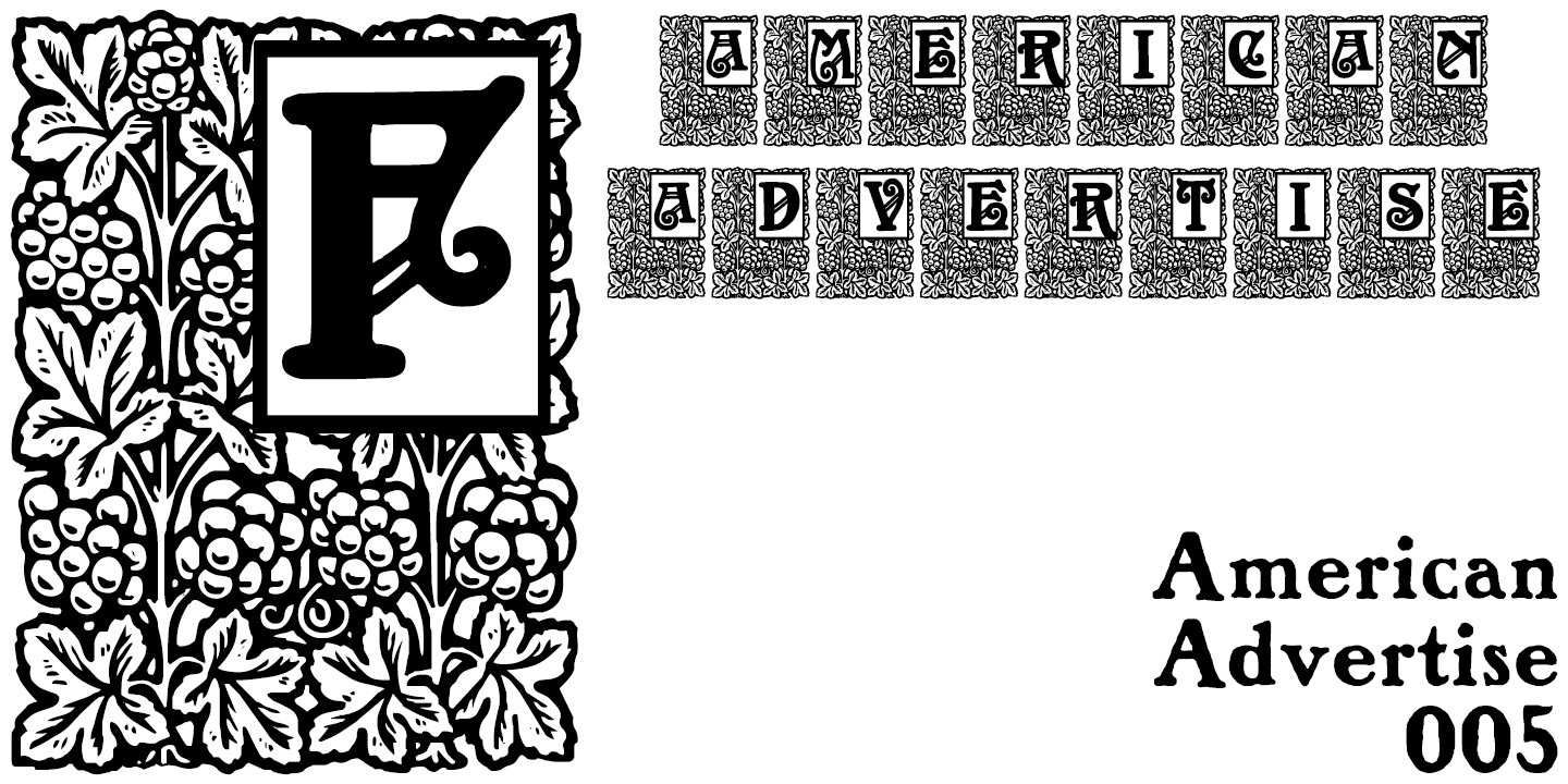 Font American Advertise 005