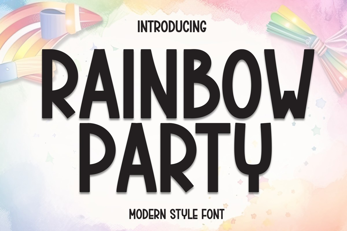 Font Rainbow Party