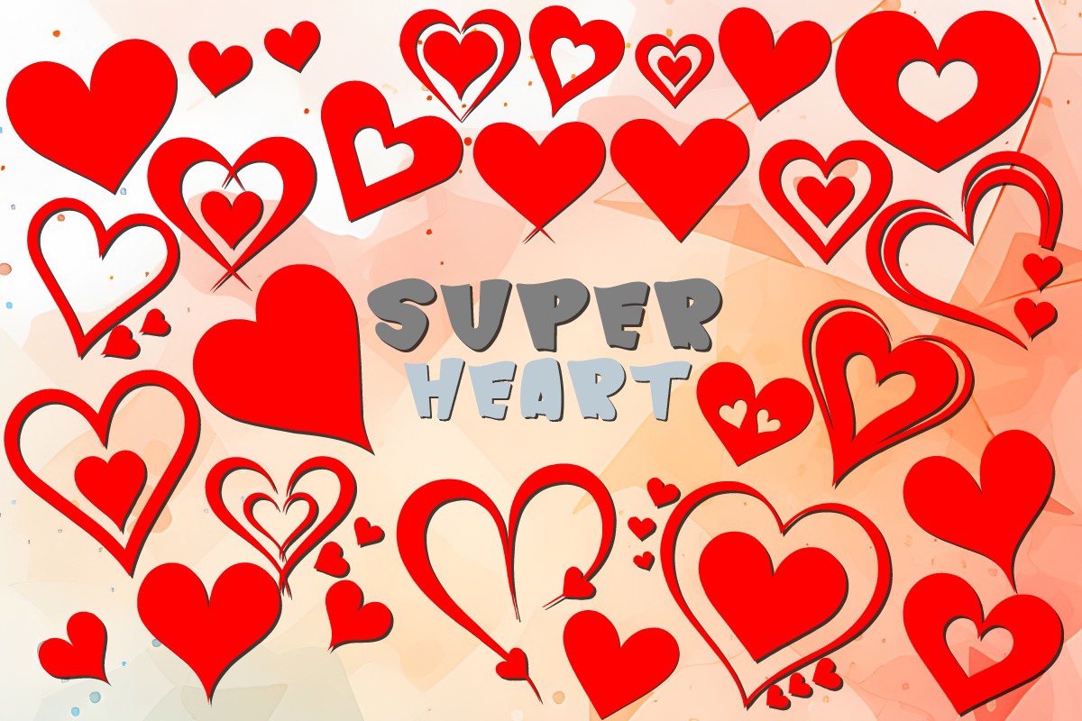 Font Super Heart