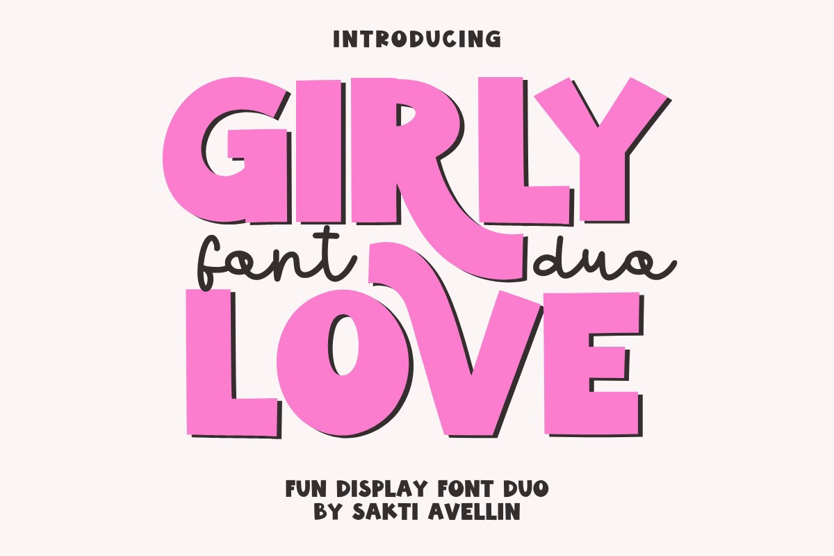 Font Girly Love & Heart