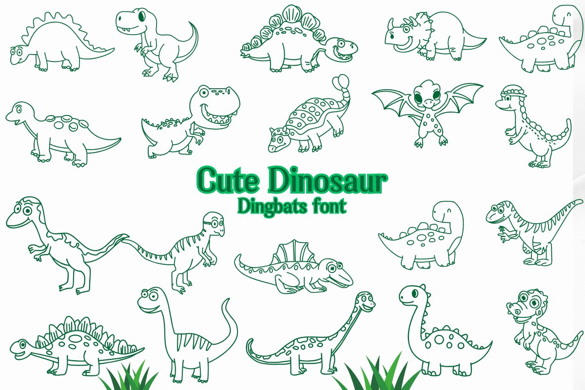Font Cute Dinosaur