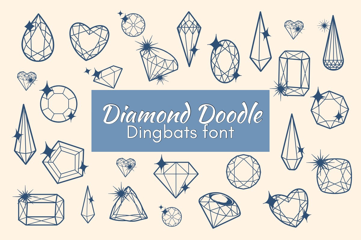 Font Diamond Doodle