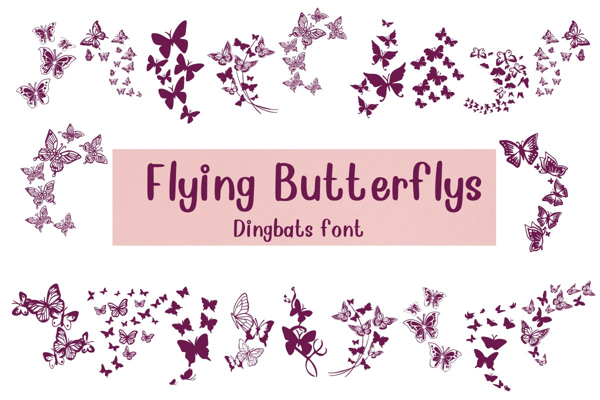 Font Flying Butterflies