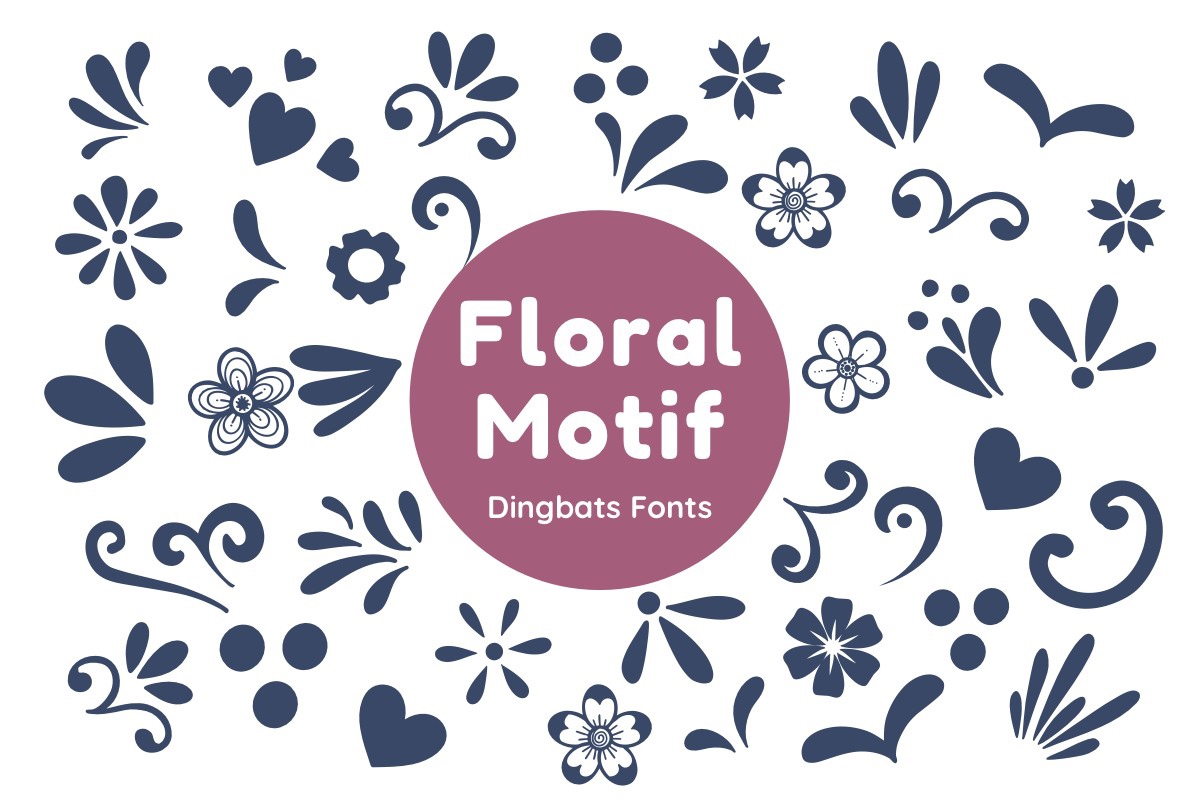 Font Floral Motif